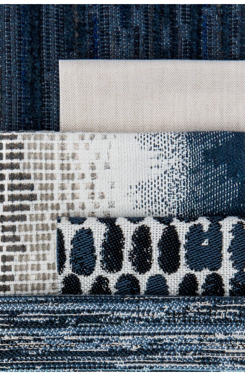 Elaine Smith Textured Indoor & Outdoor Woven Accent Pillow, Alternate, color, Indigo