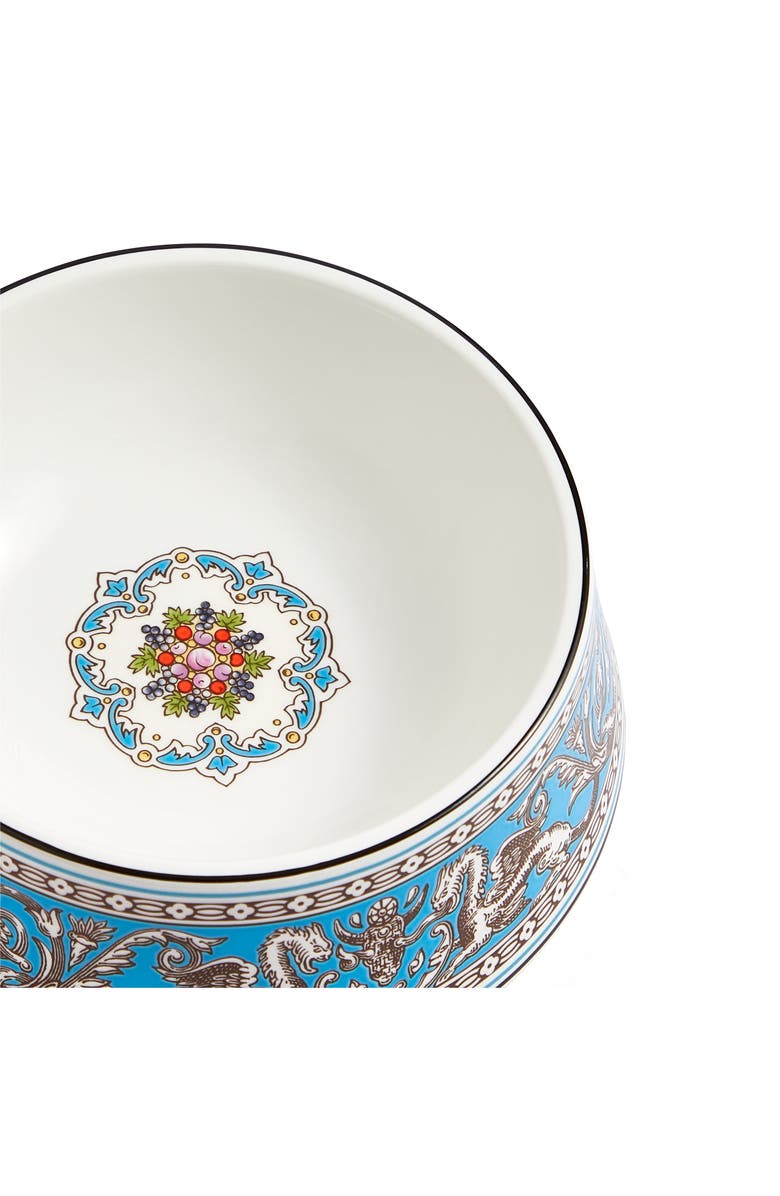Wedgwood Florentine Pet Bowl, Alternate, color, Turquoise