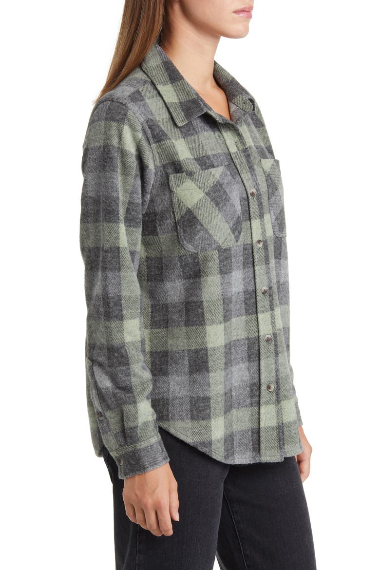 Plaid Jacquard Knit Shacket, Alternate, color, PISTACHIO CREAM