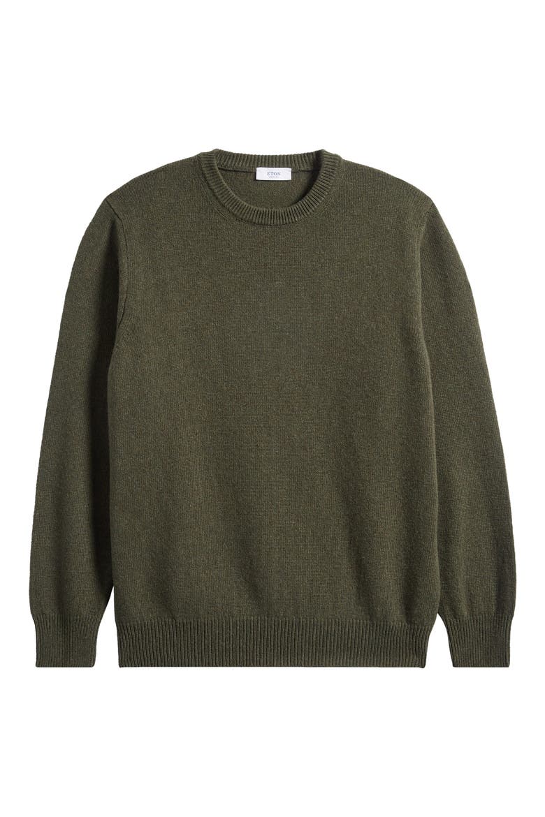 Cashmere Crewneck Sweater, Alternate, color, MEDIUM GREEN
