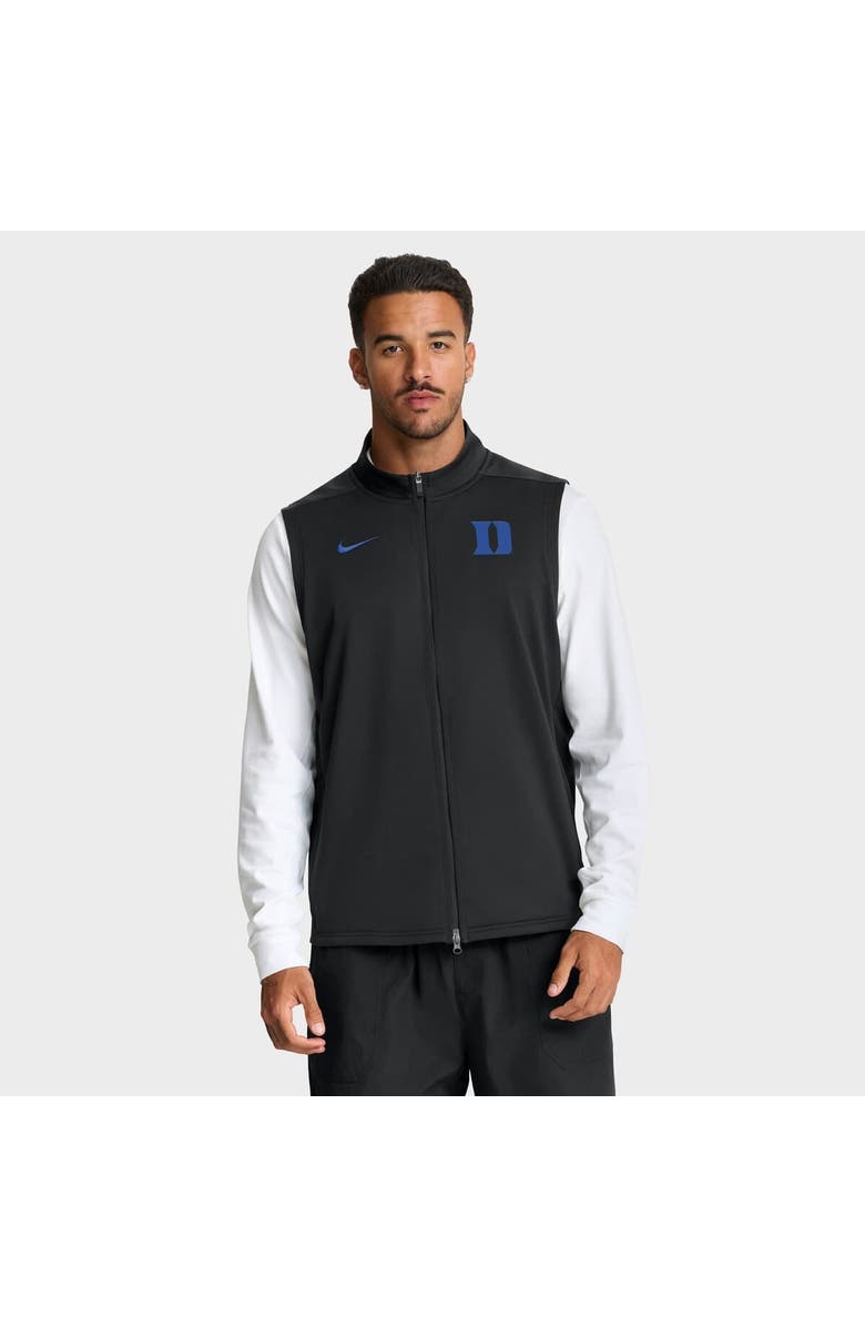 Nike Men's Nike Black Duke Blue Devils Primetime Victory Performance Full-Zip Vest, Alternate, color, Black