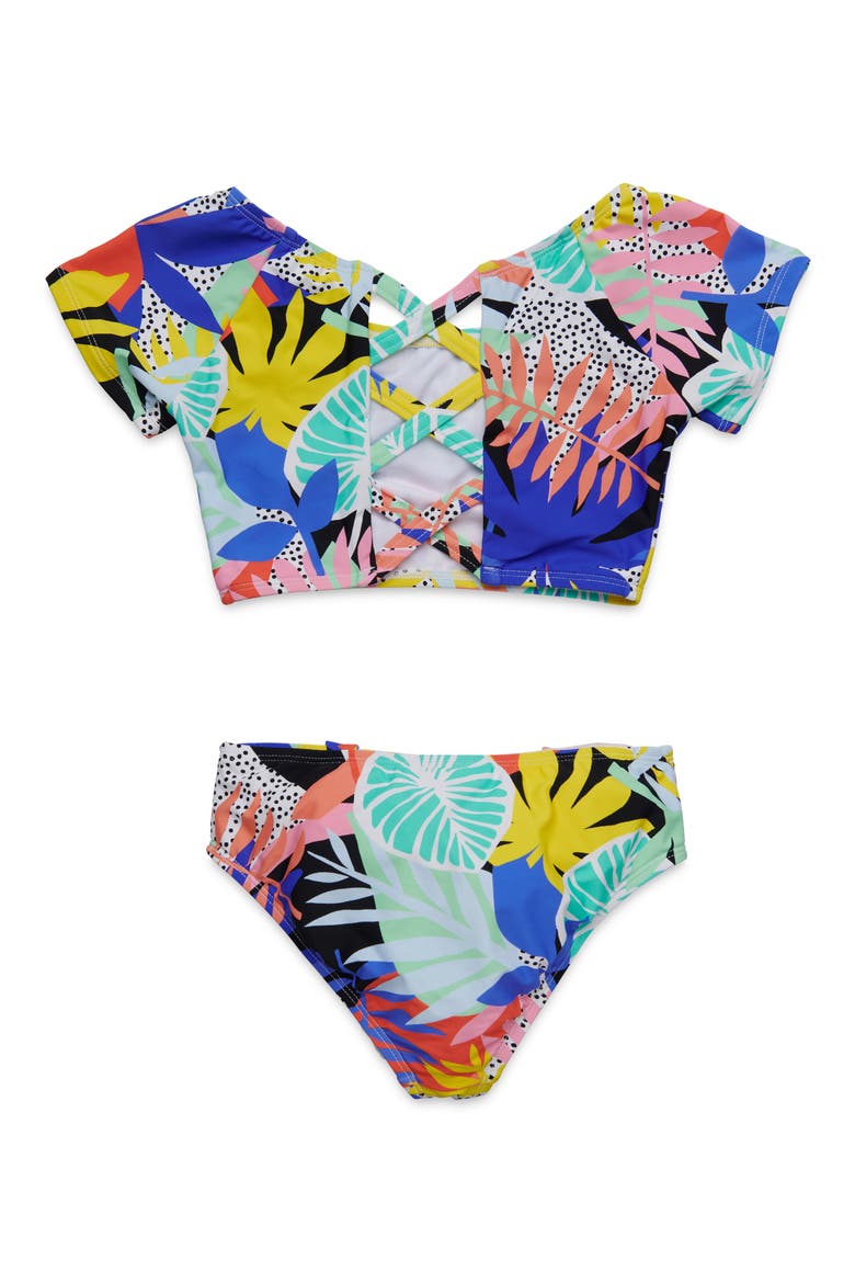 Kids' X-Back Two-Piece Swimsuit, Alternate, color, MULTI