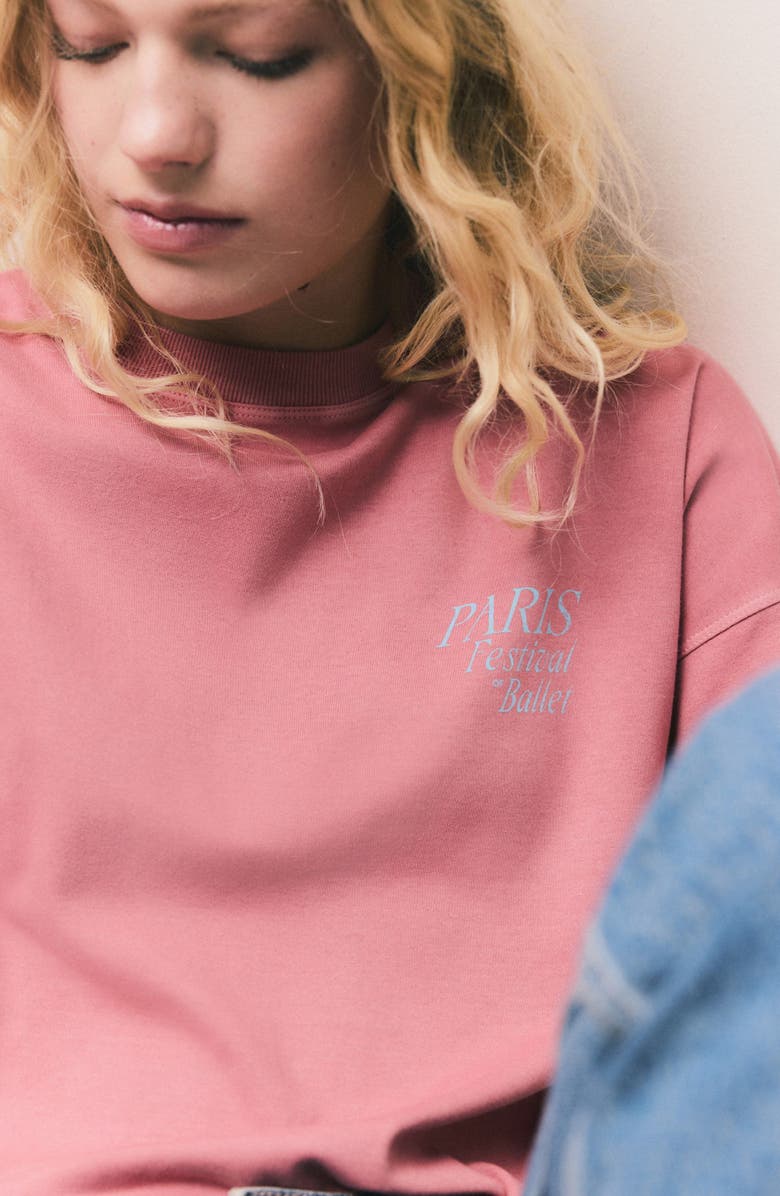 NEXT Paris Ballet Graphic T-Shirt, Alternate, color, Pink