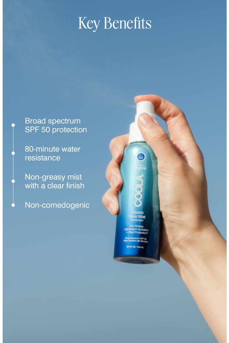 Suncare Classic Face Sunscreen Mist SPF 50, Alternate, color, NO COLOR
