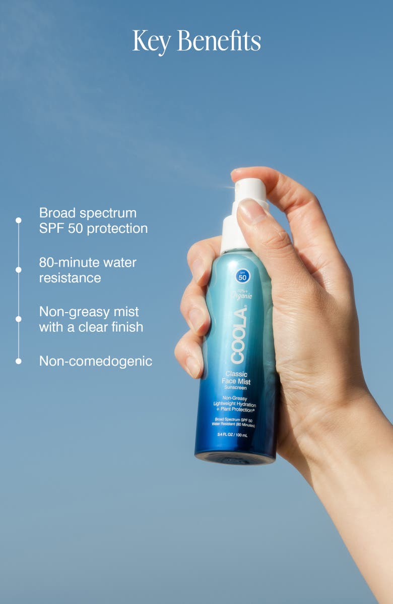 COOLA<sup>®</sup> Suncare Classic Face Sunscreen Mist SPF 50, Alternate, color, 