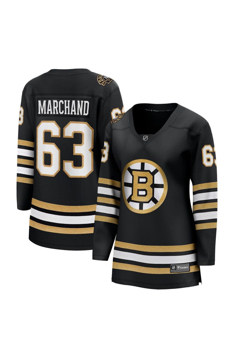 FANATICS Women's Fanatics Brad Marchand Black Boston Bruins 100th Anniversary Premier Breakaway Player Jersey, Main, color, 