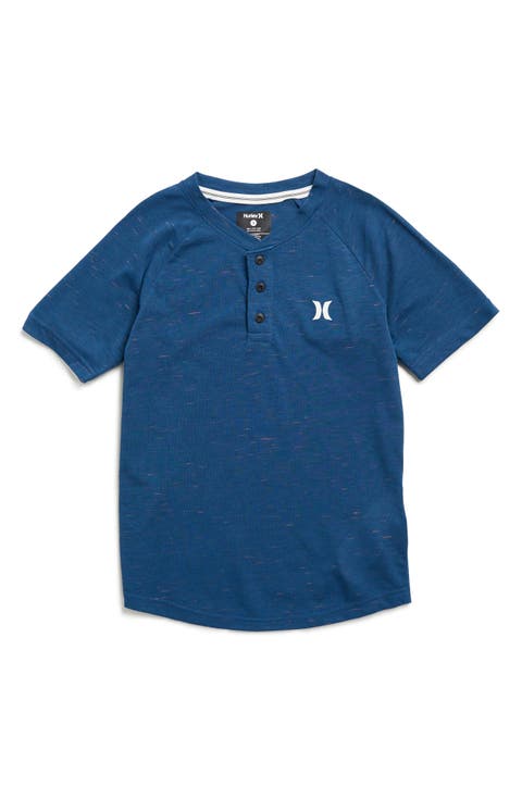 Kids' Rainbow Cloud Slub Knit Henley (Big Kid)