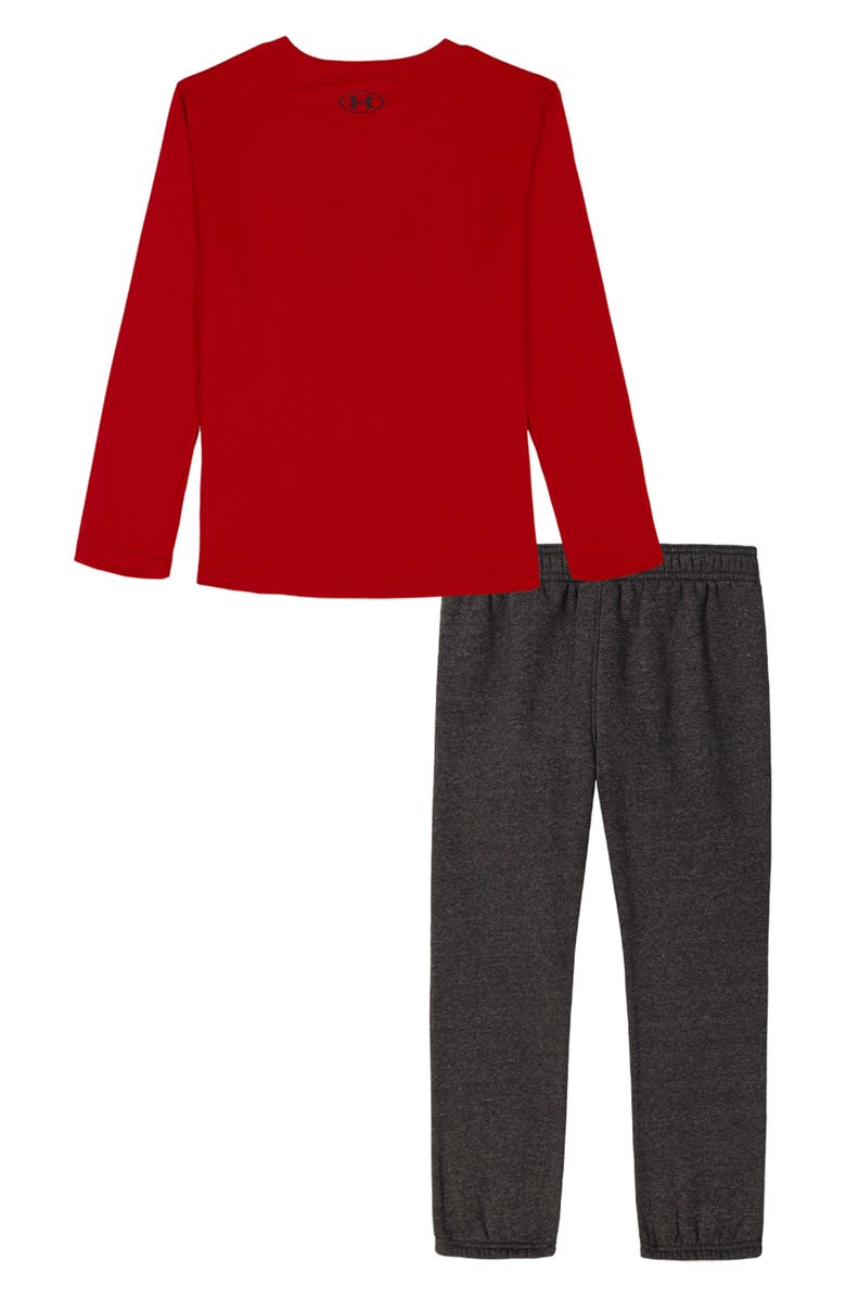 Under Armour Kids' Sport Logo Long Sleeve Graphic T-Shirt & Joggers Set, Alternate, color, Red