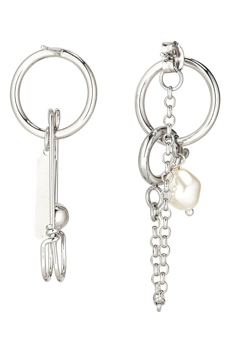 Justine Clenquet Tori Mismatched Frontal Hoop Earrings, Alternate, color, 