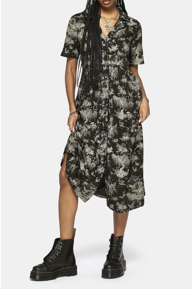 Zorya Winter Maypole Midi Shirt Dress, Alternate, color, Grey