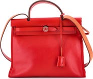 Pre-Owned Hermes Herbag Zip Berline Vache Canvas and Leather 31