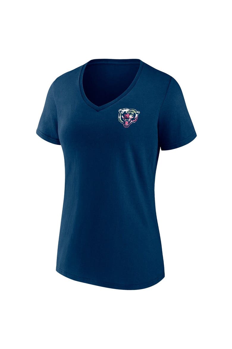 Women's Fanatics Branded Navy Chicago Bears Team Mother's Day V-Neck T-Shirt, Alternate, color, Navy