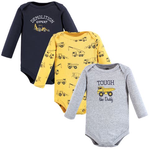 Cotton Long-Sleeve Bodysuit Three-Piece Set (Baby)
