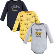 Hudson Baby Cotton Long-Sleeve Bodysuit Three-Piece Set