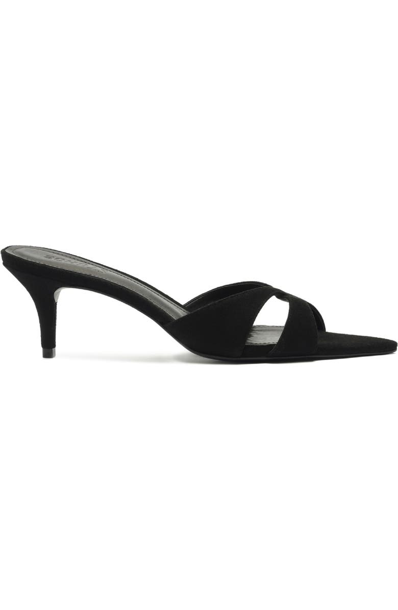 Schutz Hilda Leaf Pointed Toe Sandal, Alternate, color, Black