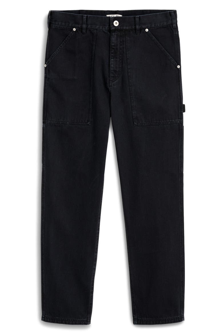 Recycled Cotton Painter Jeans, Main, color, WASHED BLACK