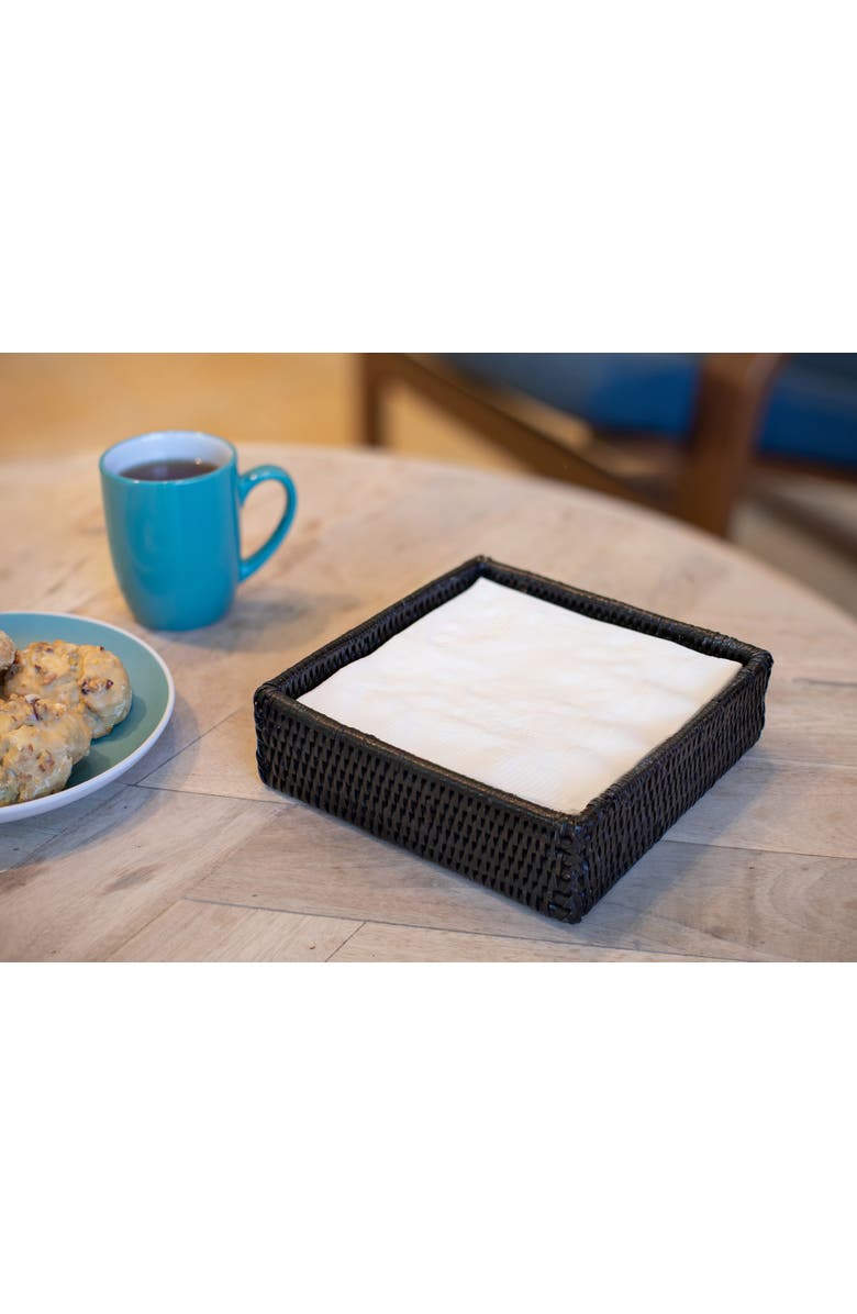 Artifacts Trading Company<sup>™</sup> Artifacts Rattan Luncheon Napkin Holder, Alternate, color, Tudor Black