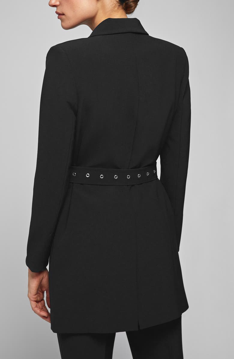 ANINE BING Belted Blazer, Alternate, color, Black