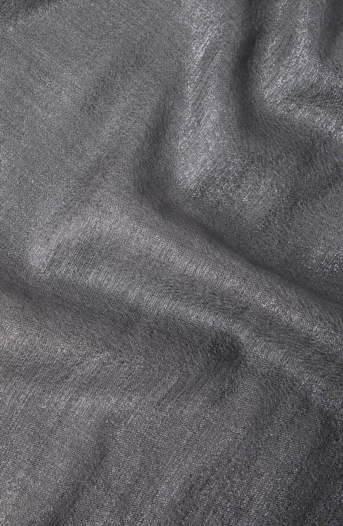 Brunello Cucinelli Sparkling Scarf In Lead