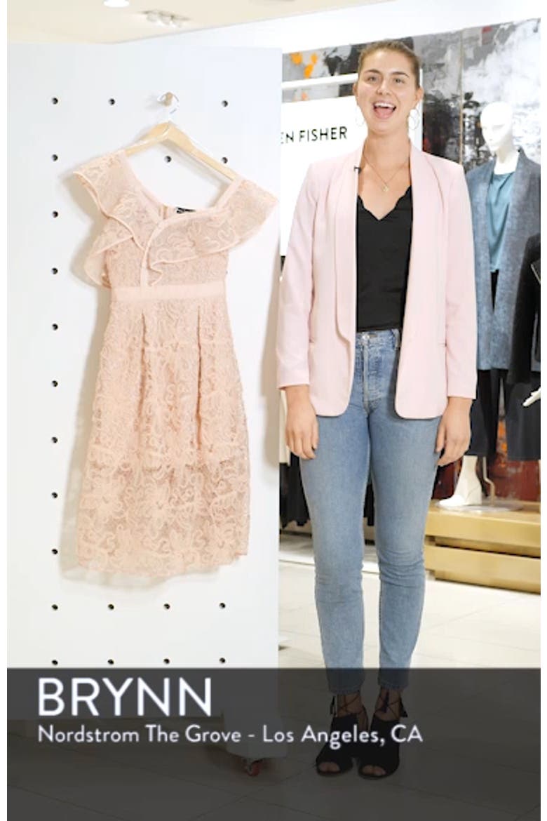 Lace Shoulder Cutout Midi Dress video
