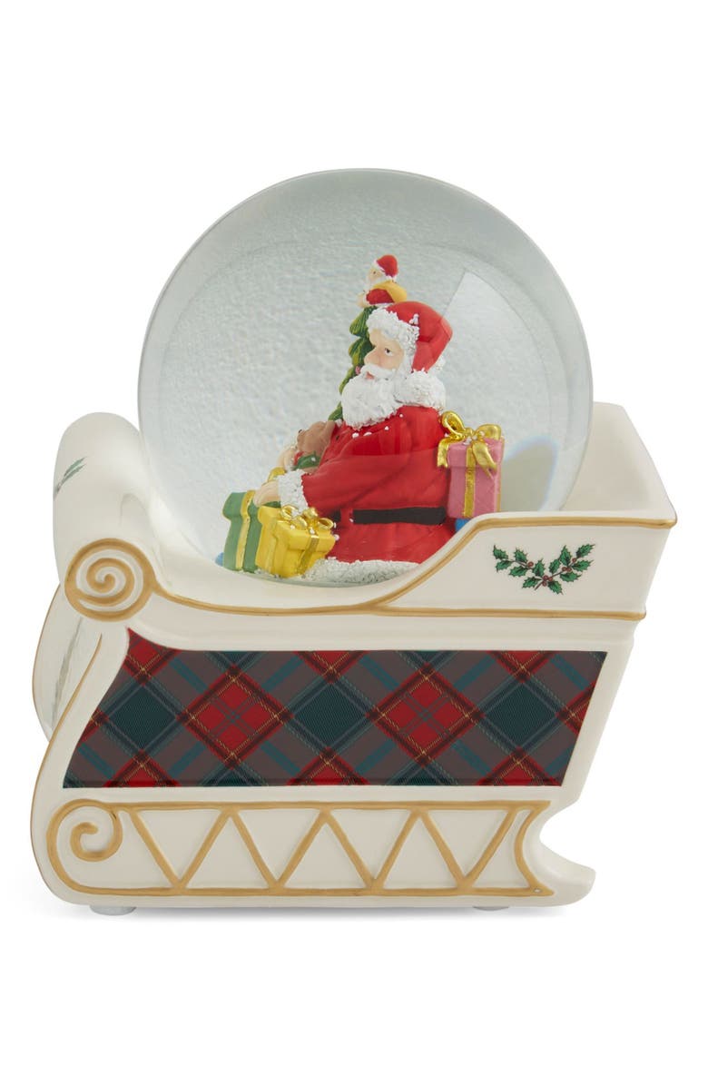 Spode Santa Claus Christmas Tree Musical Snow Globe, Alternate, color, 
