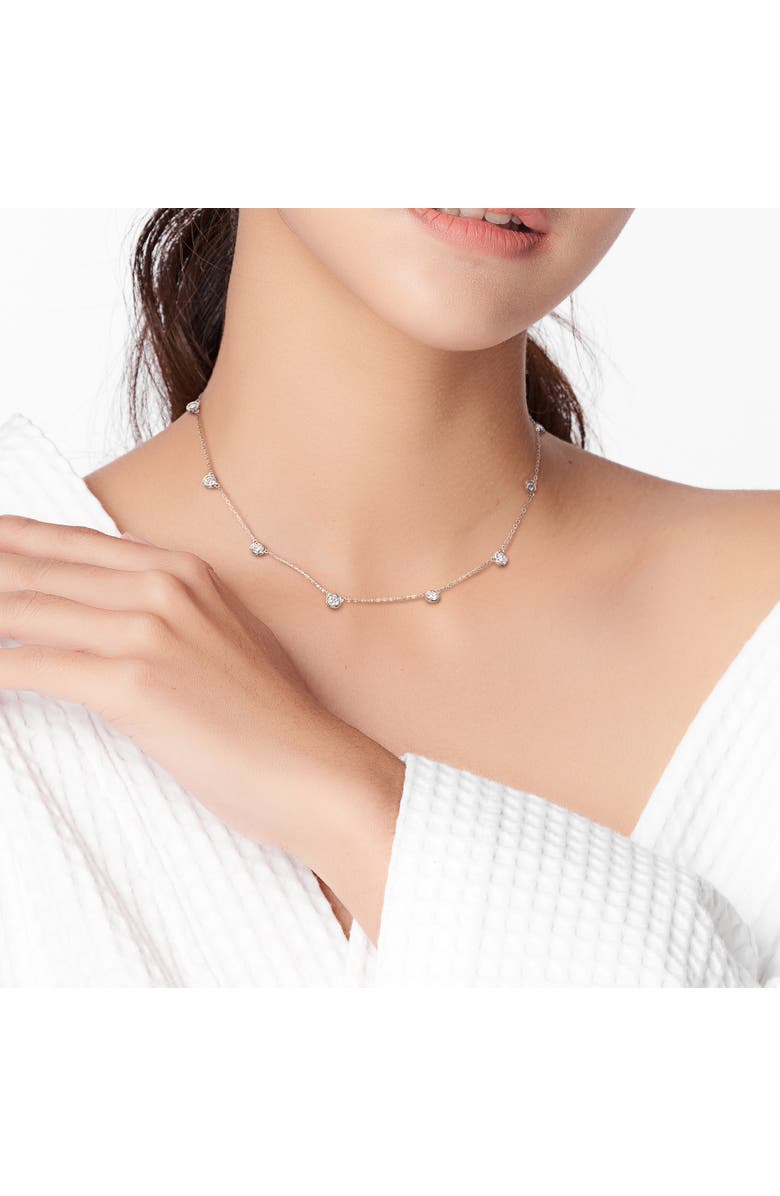 Julianna B. Moissanite Yard Necklace, Alternate, color, Sterling Silver