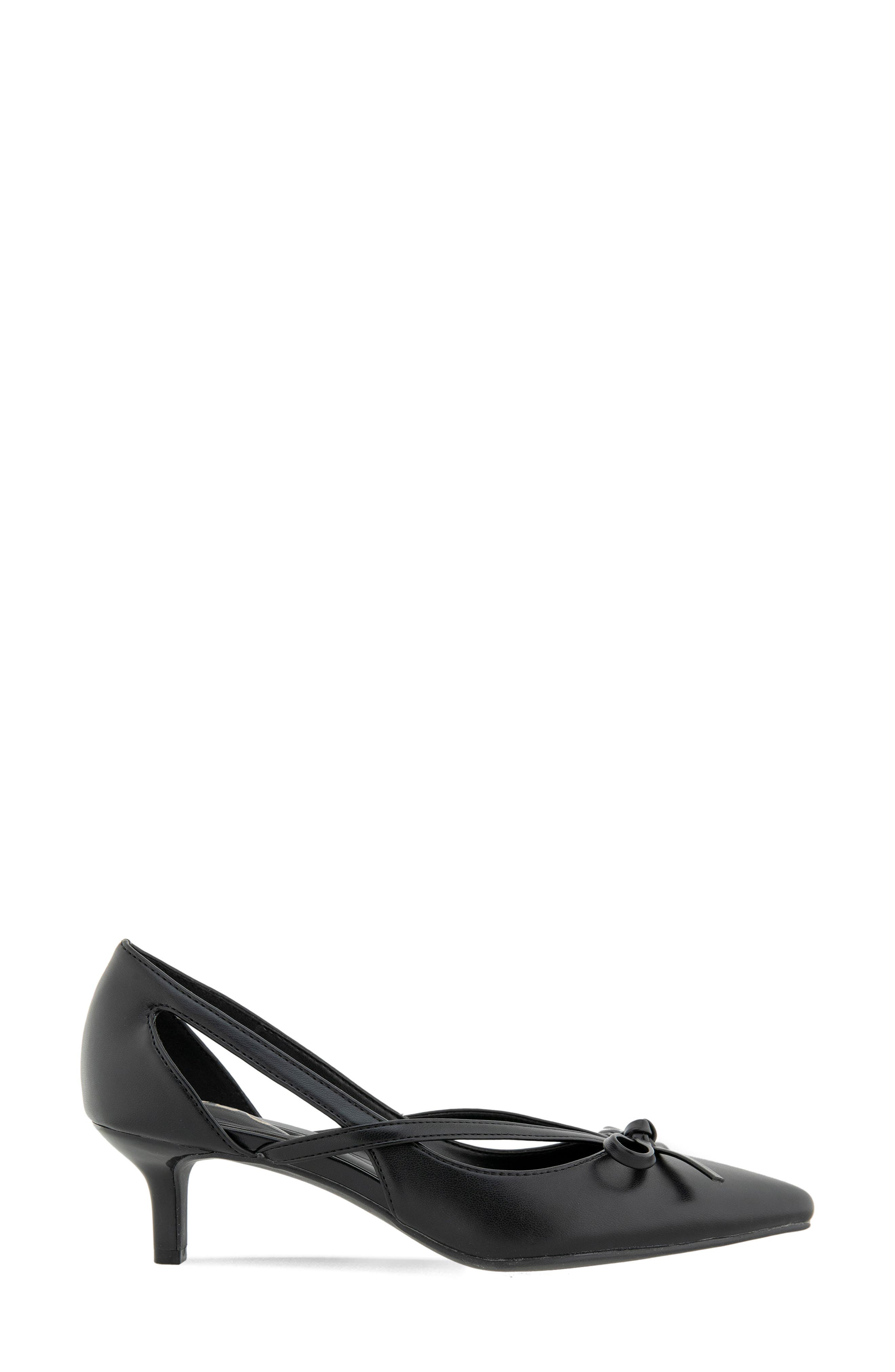 Dawny Faux Leather Pump, Alternate, color, BLACK