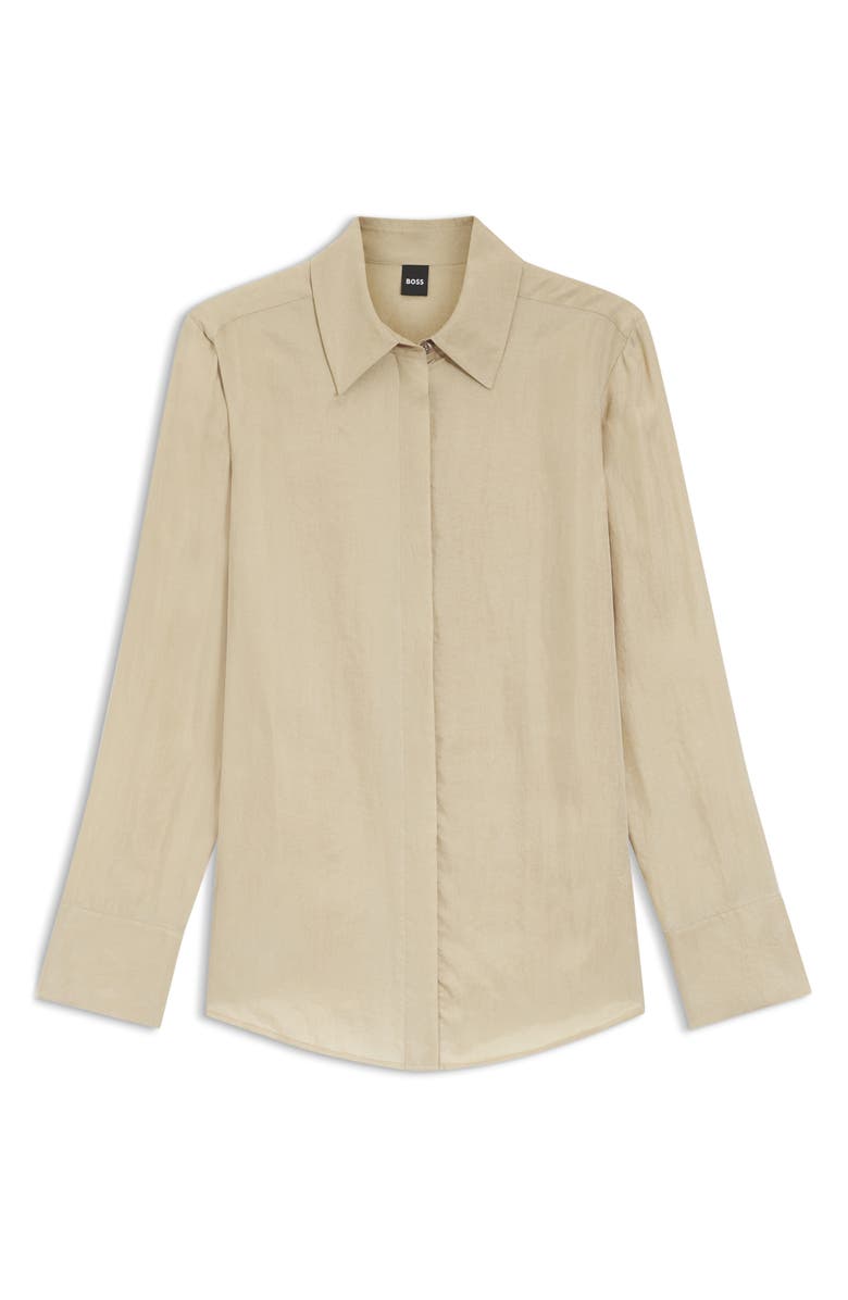 BOSS Beruta Button-Up Shirt, Alternate, color, Pumice