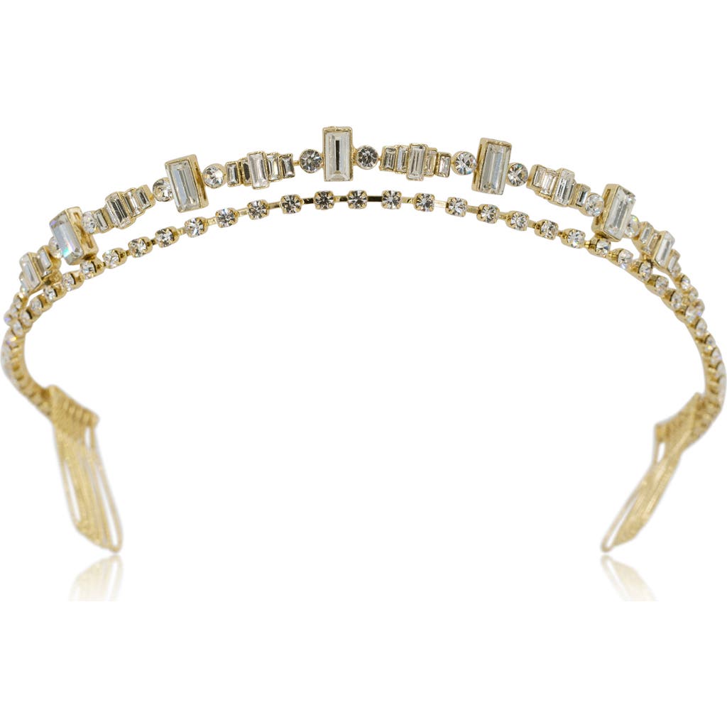 Brides & Hairpins Amora Crystal Crown Comb in Gold  product