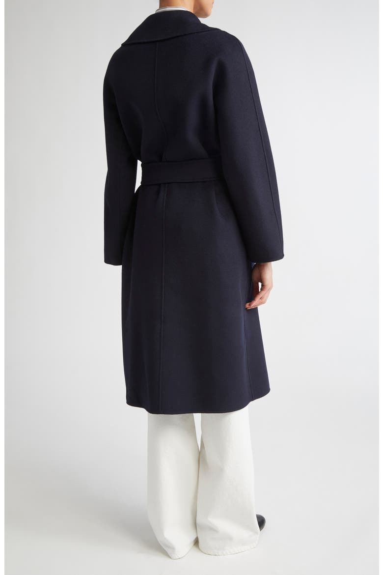 Cles Virgin Wool Blend Belted Coat, Alternate, color, NAVY