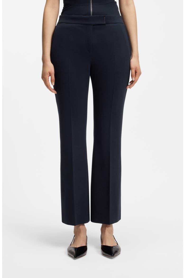 Talia Flared Crop Ponte Pants, Main, color, SKY CAPTAIN