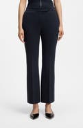 BOSS Talia Flared Crop Ponte Pants