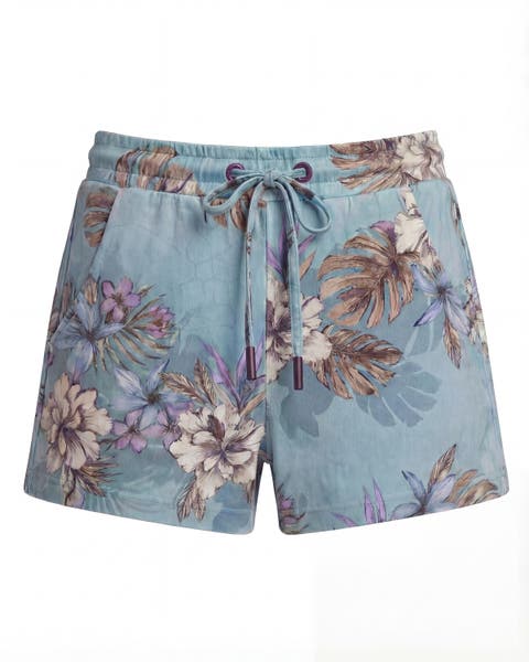 Exotic Floral Womens Drawstring Short