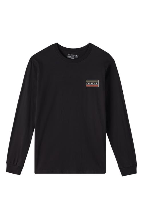 O'neill Kids' Banner Long Sleeve Cotton Graphic T-shirt In Black