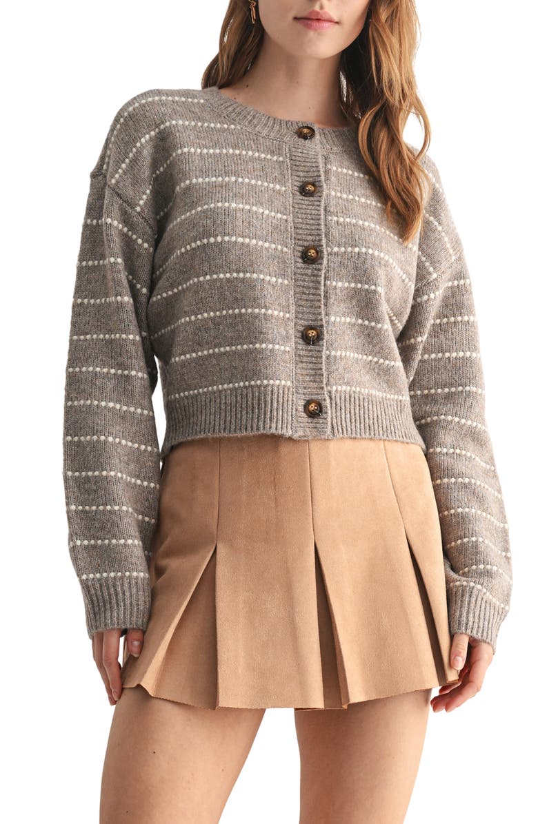 Whip Contrast Cardigan Sweater