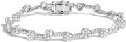 Haus of Brilliance .925 Sterling Silver 2.0 Cttw Diamond Custer Link Bracelet
