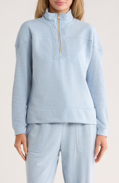 Seamed Quarter Zip Pullover
