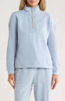 Nanette Lepore Play Seamed Quarter Zip Pullover
