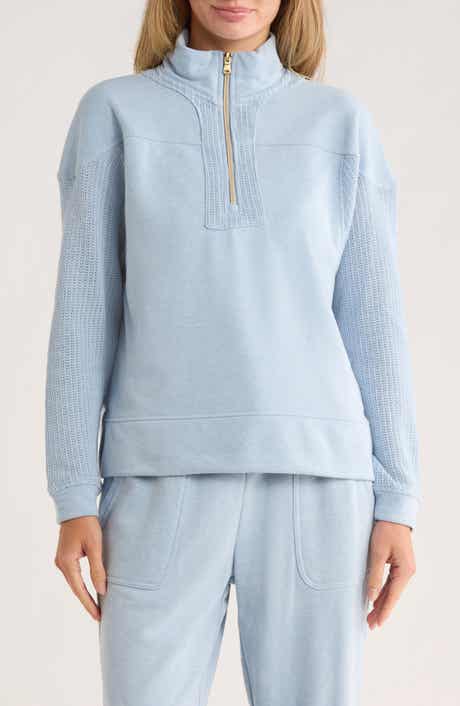 Nanette Lepore Play Seamed Quarter Zip Pullover