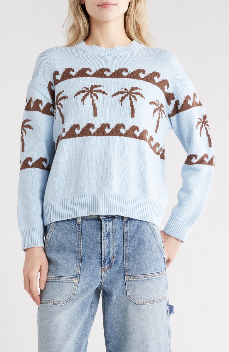 Rails Zoey Sweater, Main, color, Palm Stripe