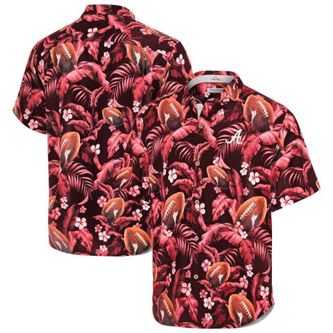 Men's Tommy Bahama Crimson Alabama Crimson Tide Veracruz Cay First Down Blooms Button-Up Shirt