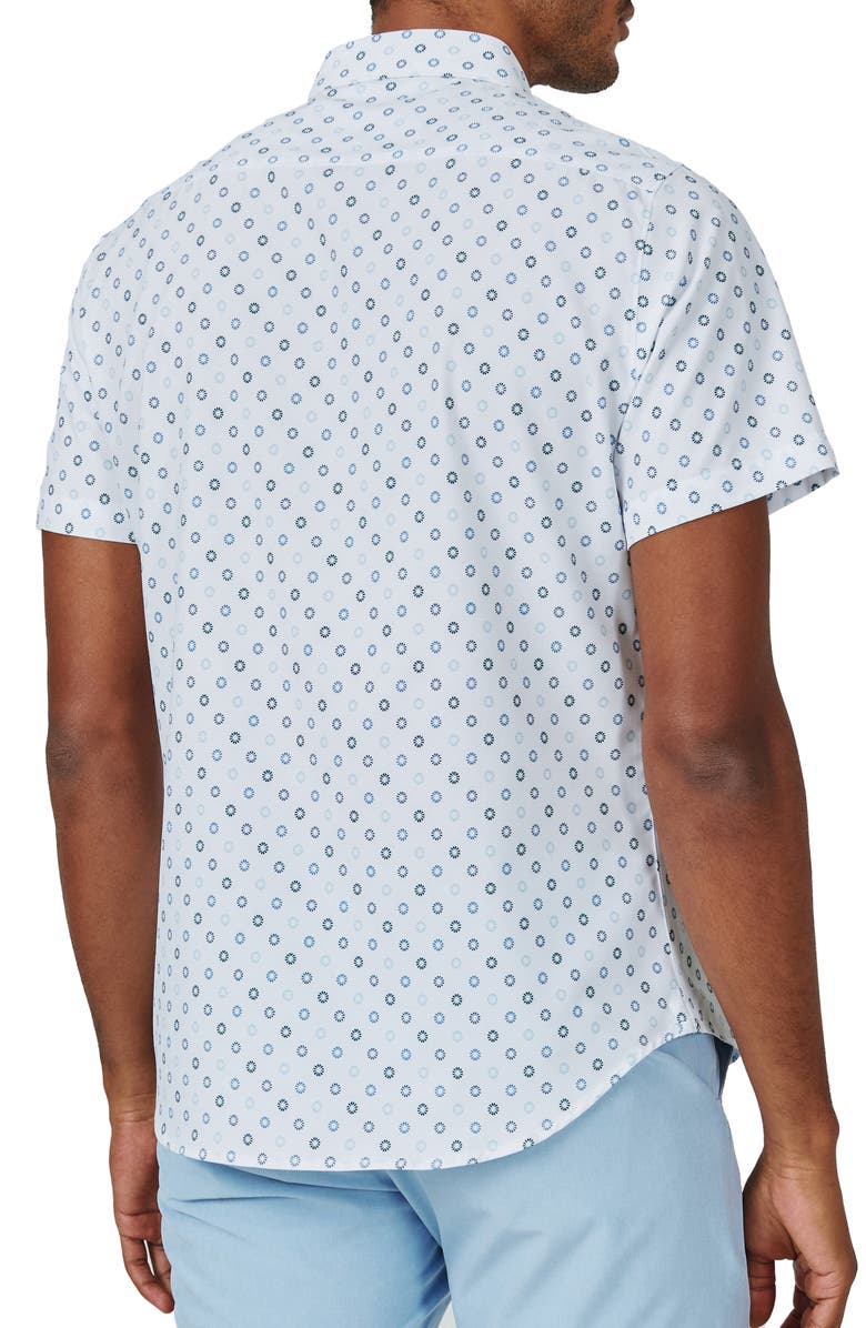 7 Diamonds Faroe Floral Medallion Performance Short Sleeve Button-Up Shirt, Alternate, color,