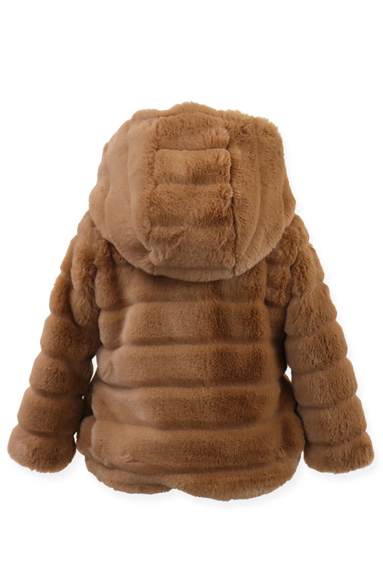 Widgeon Faux Fur Hooded Zip Cozy Jacket, Alternate, color, Chocolate Eclair