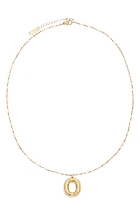 Bubble Initial Necklace