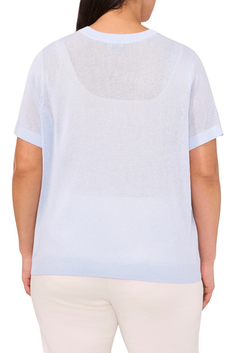 Halogen<sup>®</sup> Short Sleeve Sweater, Alternate, color, Blue Frozen