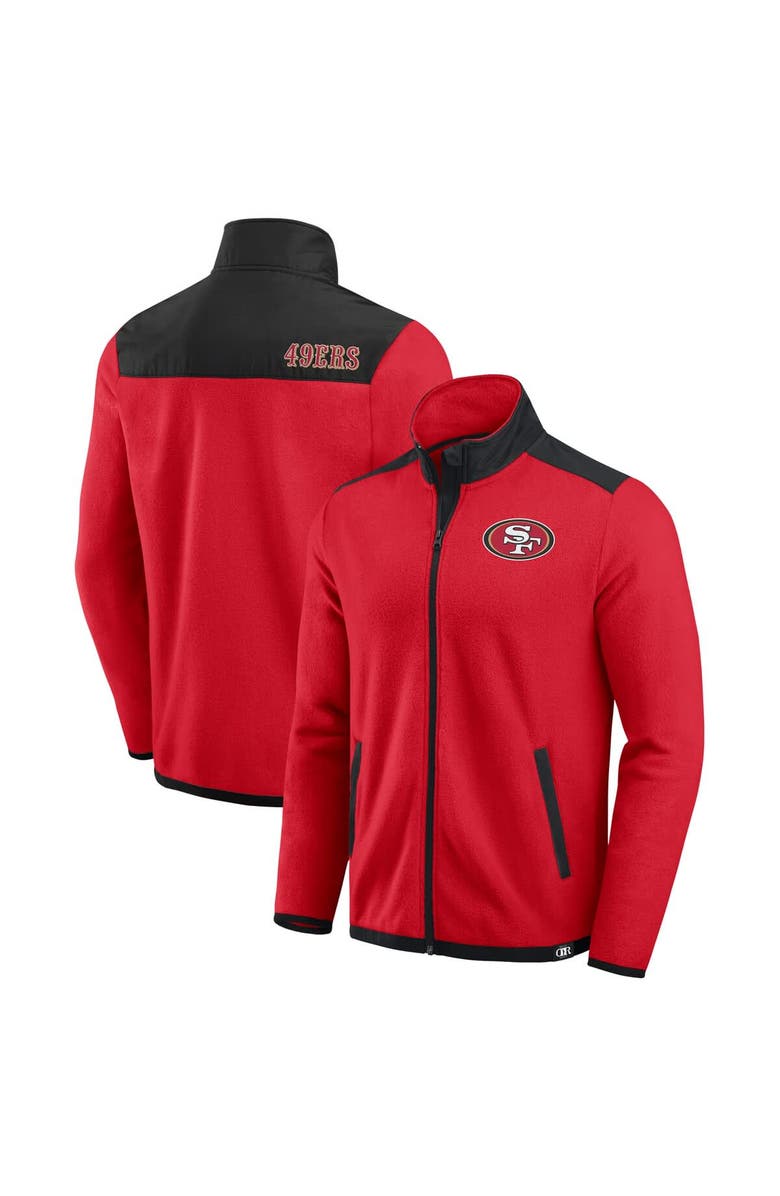 Darius Rucker Collection by Fanatics Men
s Darius Rucker Collection by Fanatics Scarlet San Francisco 49ers Color Block Polar Fleece Full-Zip Jacket, Main, color,