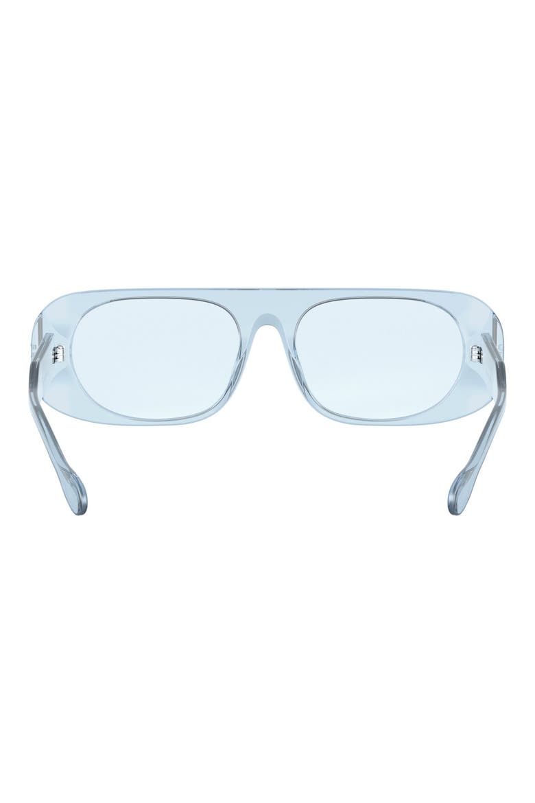 57mm Eclectic Luxury Shield Sunglasses, Alternate, color, TRANSPAREN