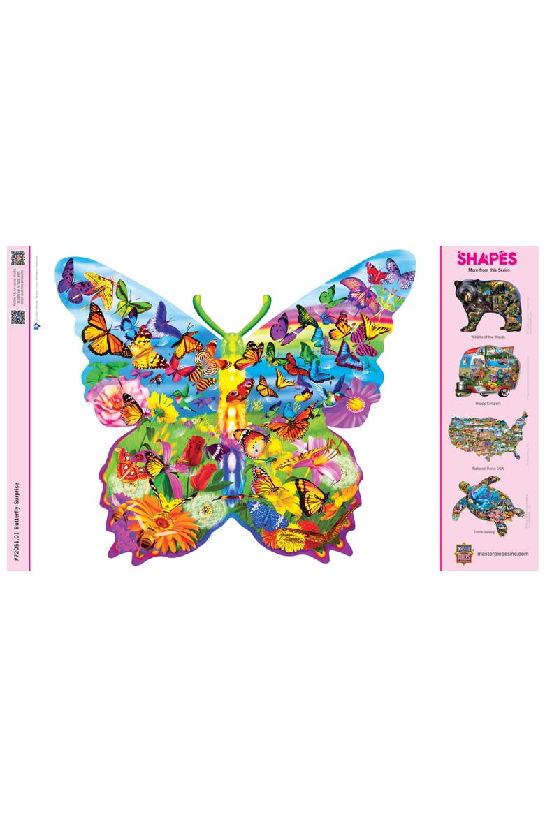 Butterfly Surprise 1000pc Shaped Puzzle, Alternate, color, Multicolor
