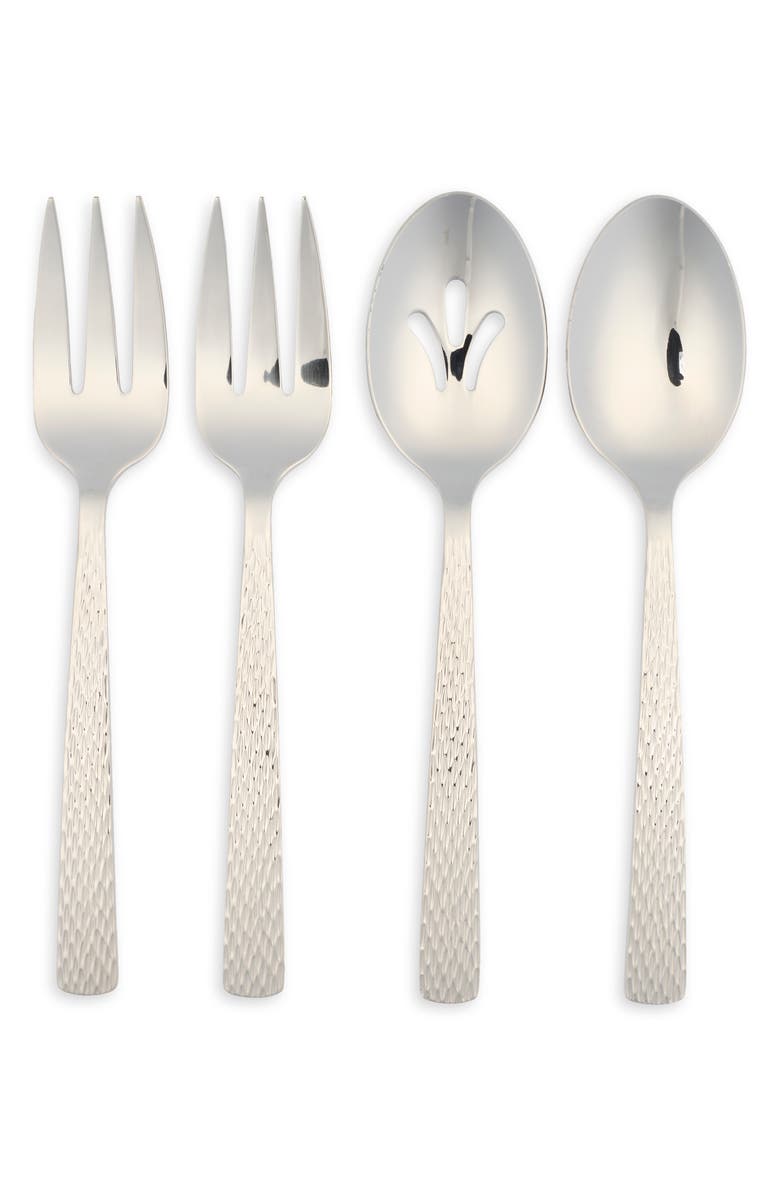 Ginkgo Clifton 4-Piece Hostess Serving Set, Main, color, Silver