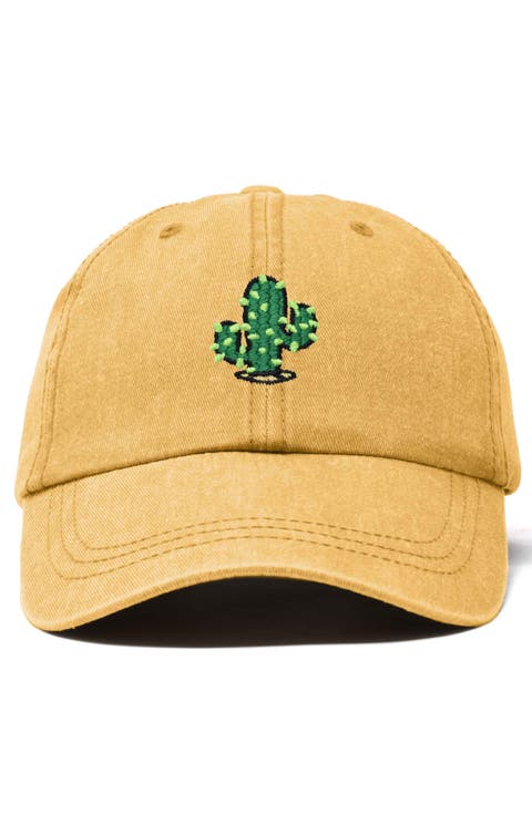 Cactus Embroidered Low Crown Cap